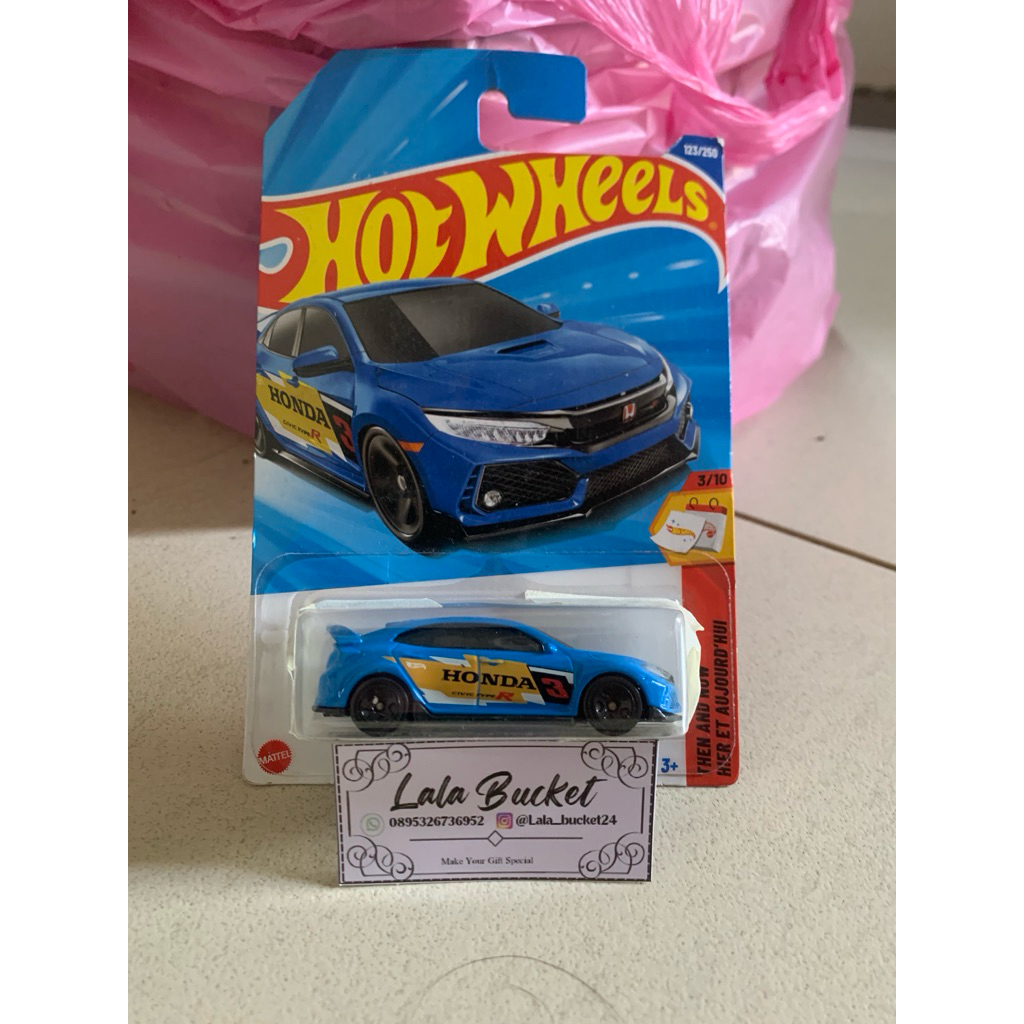 hotwheels civic type r biru