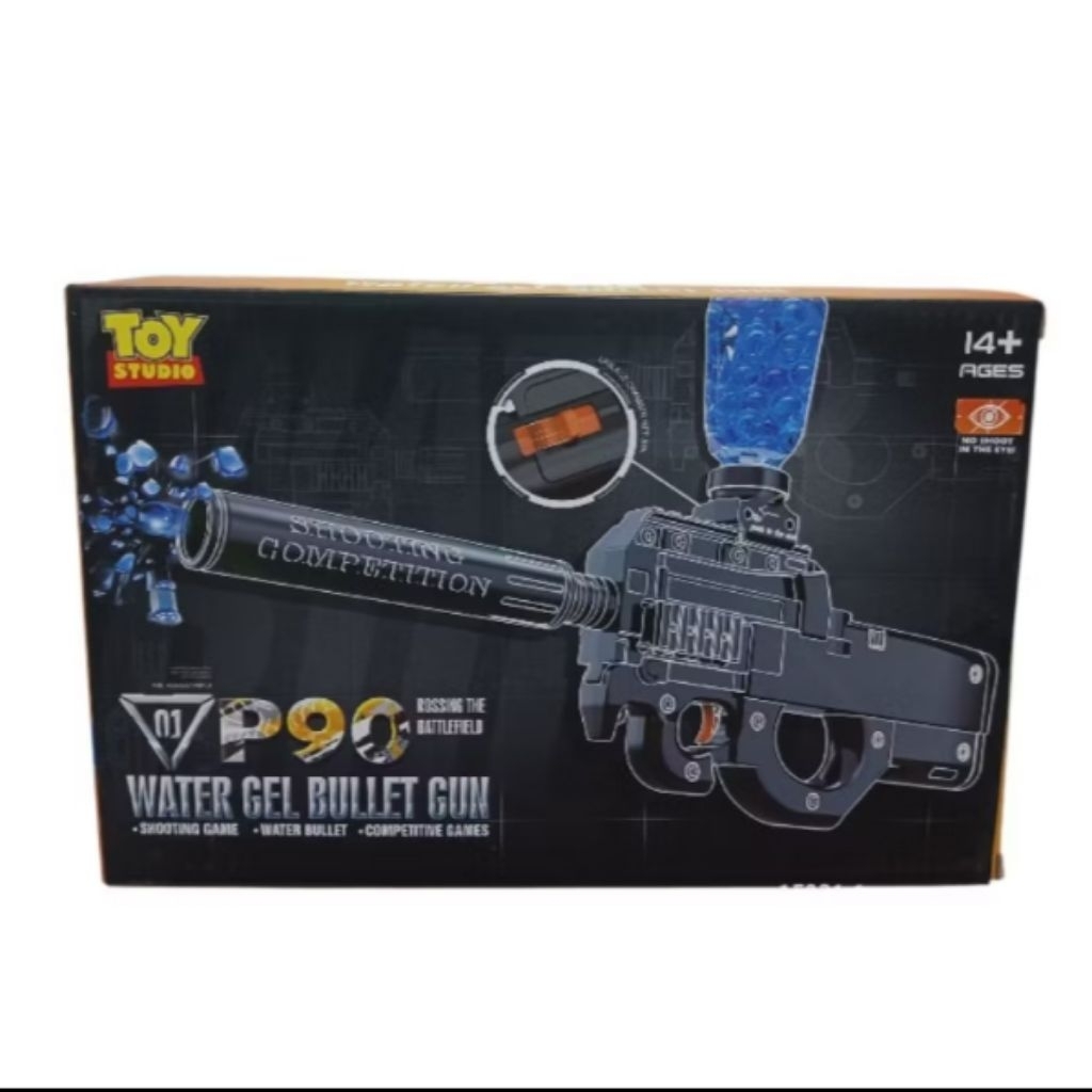 Mainan Anak Tembakan P90 Water Gel Bullet Gun
