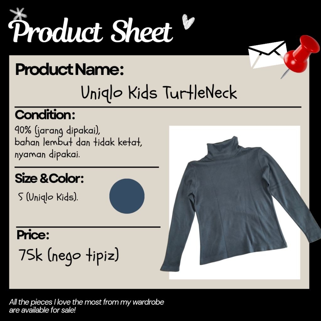 PRELOVED Uniqlo Kids Turtle Neck