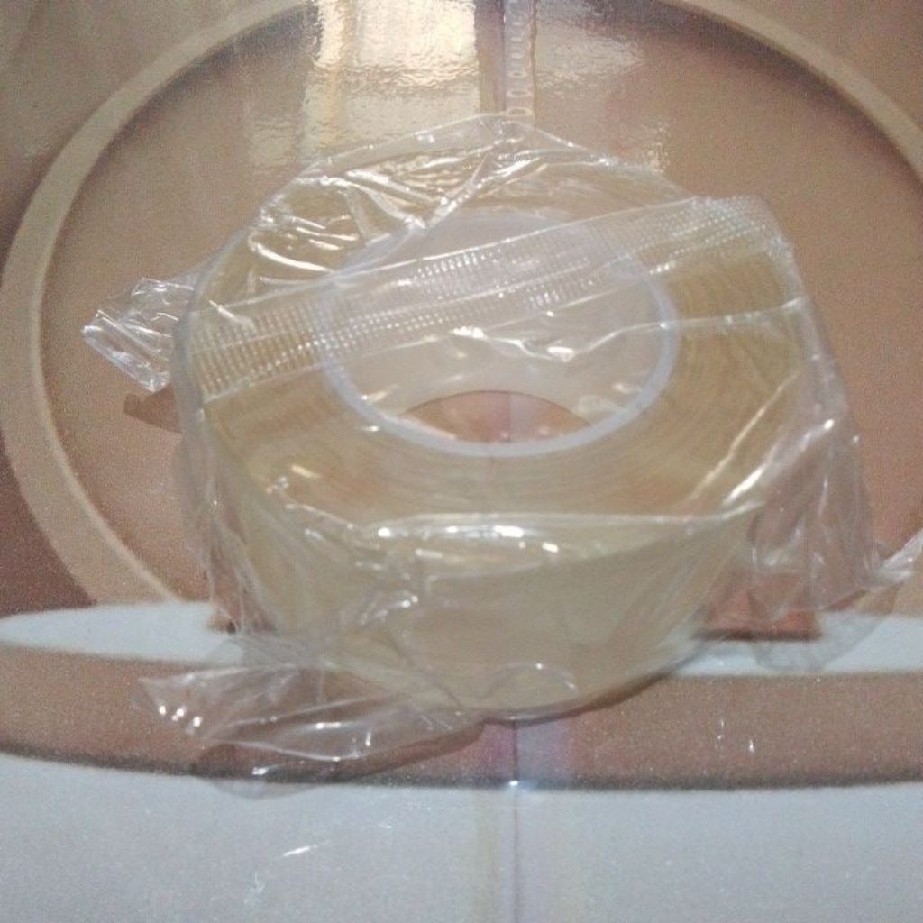 Double Tape Nano Tape Transparan Bening Tebal Merekat Kuat Tahan