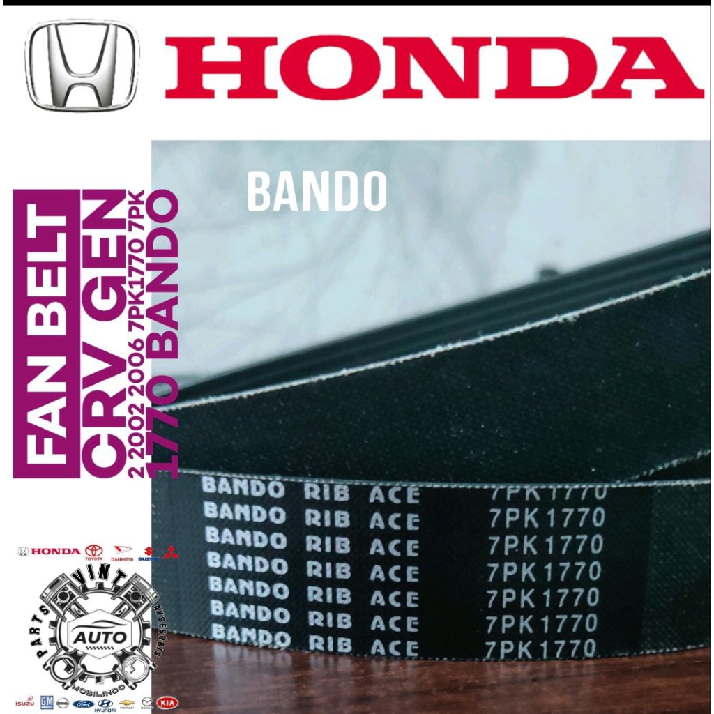 FAN BELT FANBELT CRV GEN 2 2002 2006 7PK1770 7PK 1770 BANDO