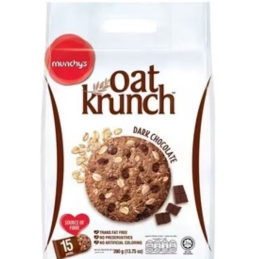 Biskuit Munchy's Oat Krunch Dark Coklat 15 pack Malaysia