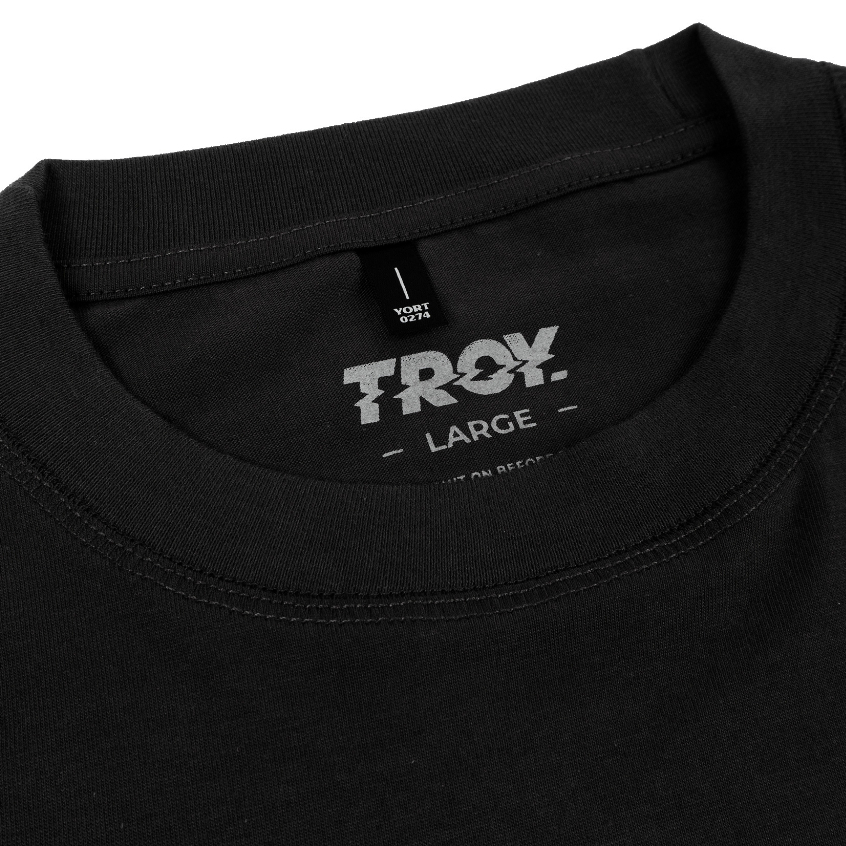 Troy Company Tshirt Black Orna - Kaos Pria Hitam Lengan Pendek MTD 2050