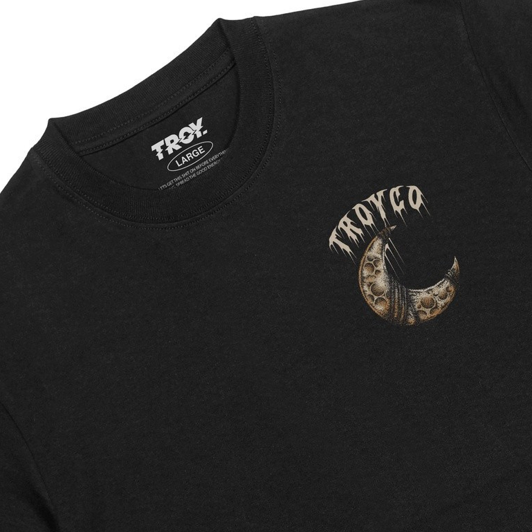 Troy Company Tshirt Black Crescent Moon - Kaos Pria Hitam Lengan Pendek MTD 2150