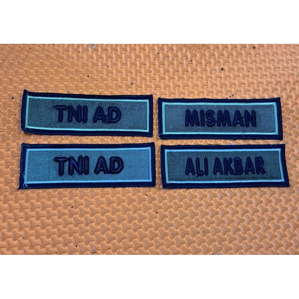 Bordir atribut PDL matra darat nama MISMAN ALI AKBAR TNI AD tanpa perkeras