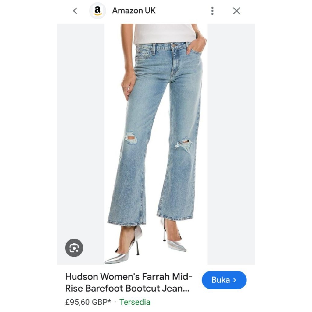 Hudson Women Jeans Washed Distressed Flare Cutbray Stretch Boot Cut X Celana Uniqlo Denim Luxury Die