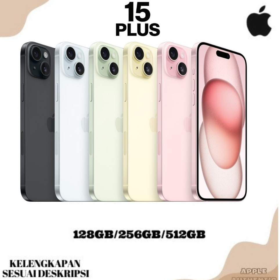 ip second 15 plus minus variasi khusus 128GB|256GB|512GB original fullset mulus iphone 15+ bisa game