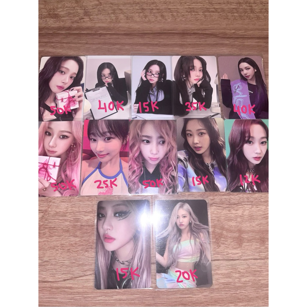 WTS OFFICIAL PHOTOCARD AESPA KARINA GISELLE NINGNING MURCE SALE AAB AESPA STOPCOL