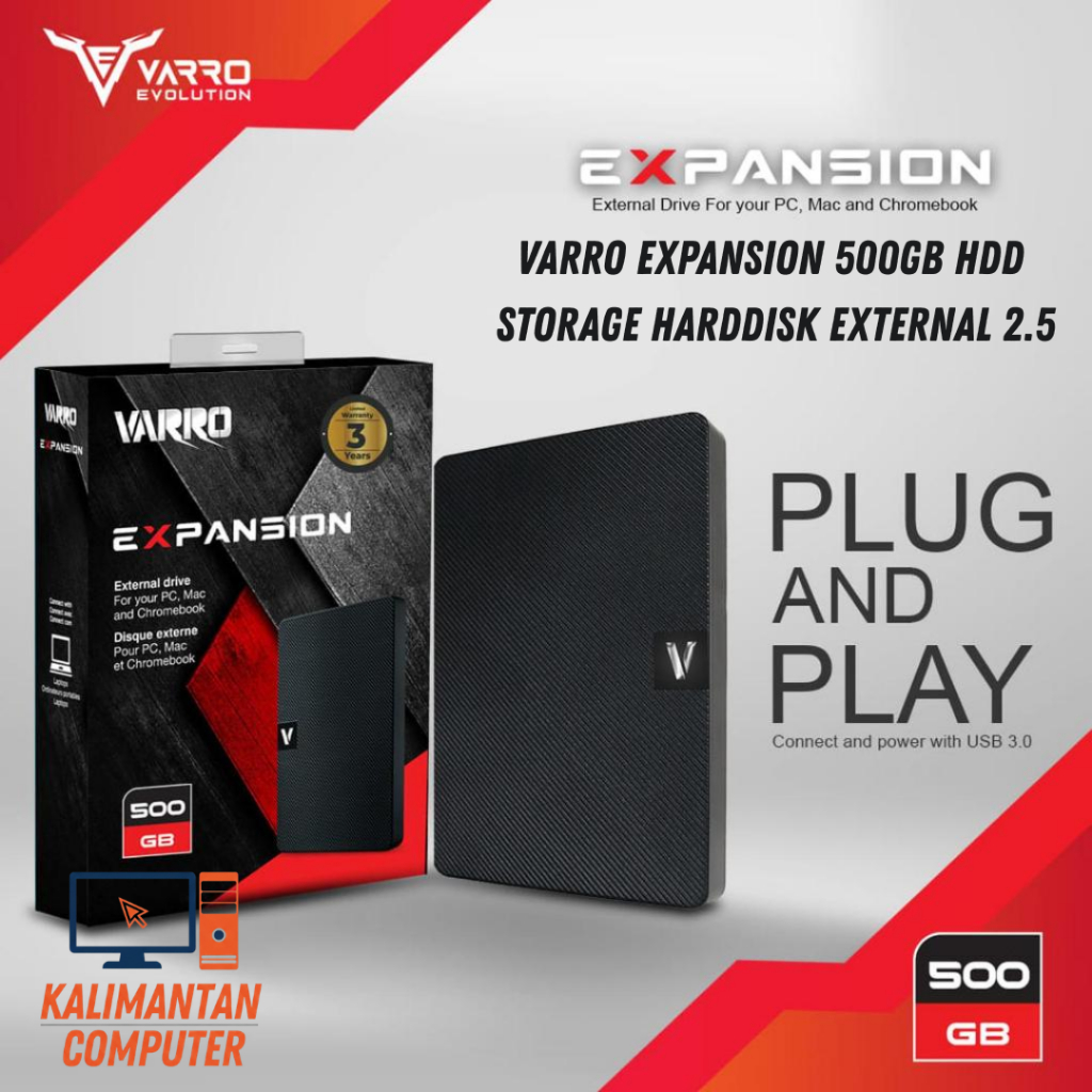 HARDDISK EXTERNAL VARRO EXPANSION 500GB HDD Storage HARDDISK EXTERNAL 2.5