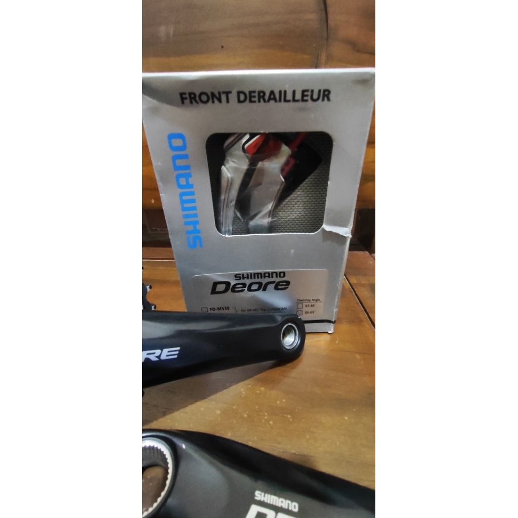 Crank Deore M610 triple dan FD deore M530