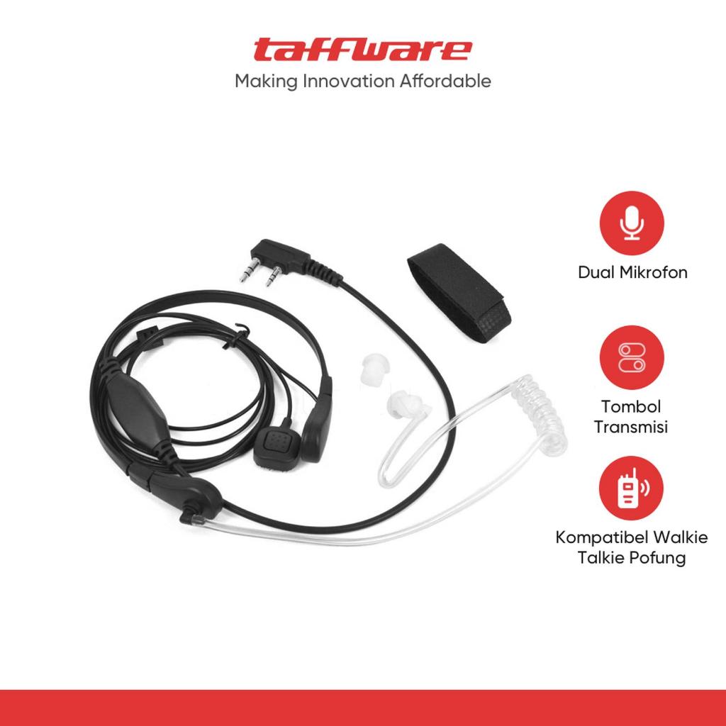 JP Taffware Headset HT FBI Finger PTT Acoustic 2 Pin UV-5R UV-B5 UV-B6
