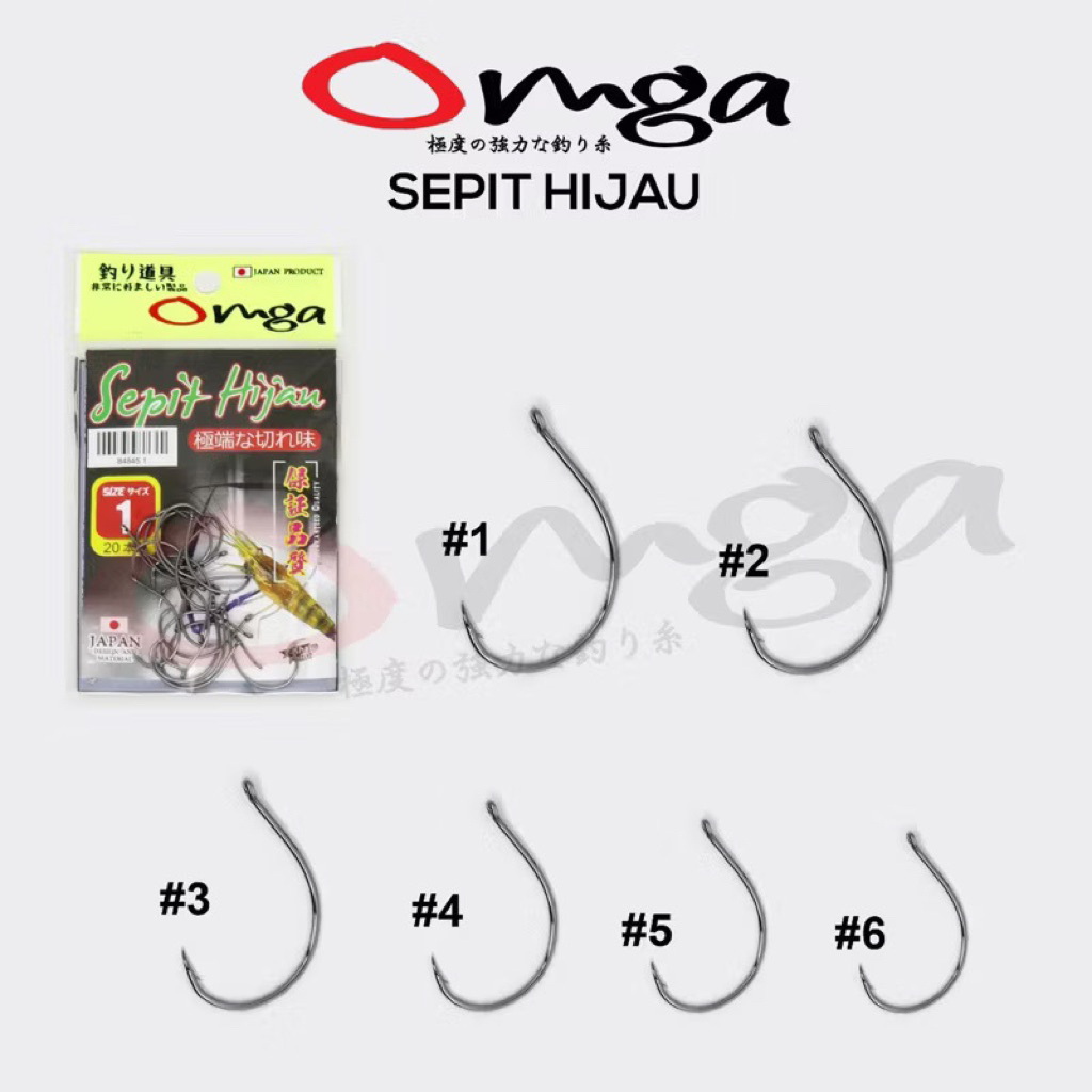Omga Sepit Hijau Kail Udang Galah HI-Carbon