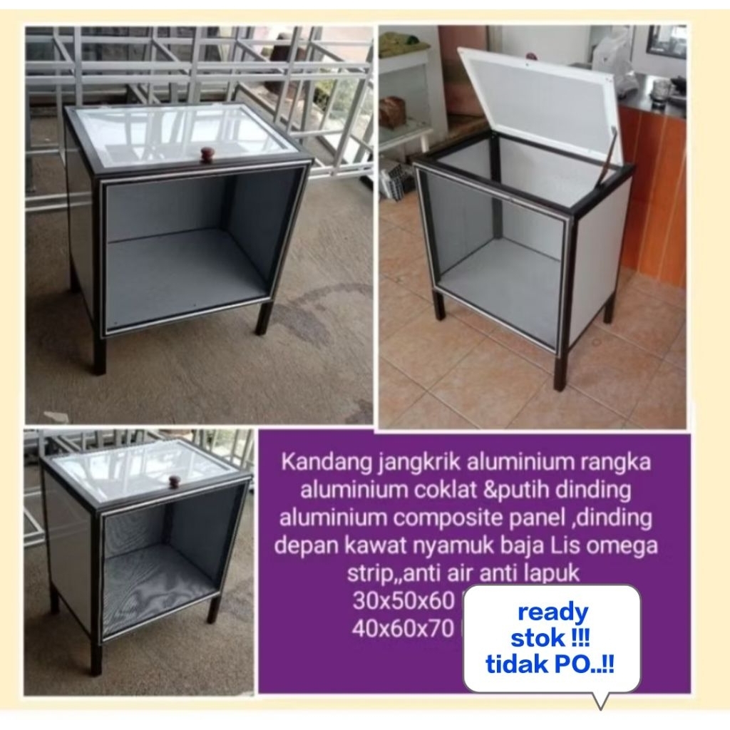 kandang jangkrik,untuk burung,peliharaan,aluminium kotak besar
