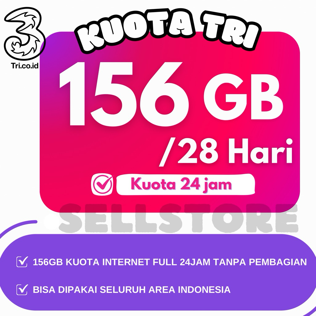 KUOTA TRI HOME 117GB HAPPY 135GB 130GB 85GB 70GB 30GB FULL TANPA PEMBAGIAN