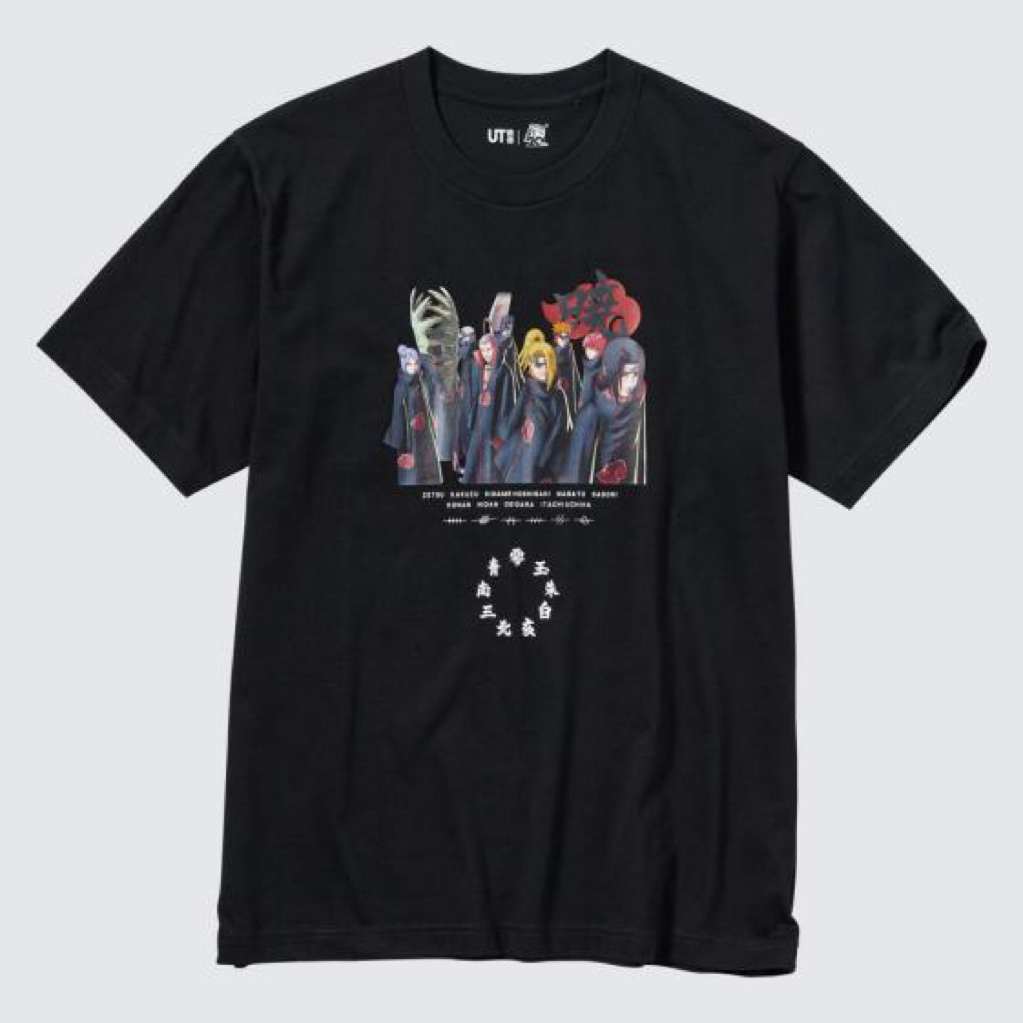 UNIQLO UT Naruto Lengan Pendek | Akatsuki Black