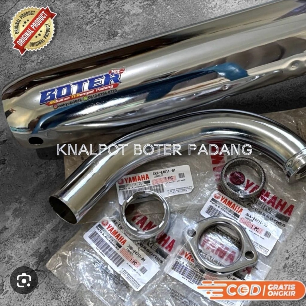 Knalpot BOTER/Bobokan Terompet 100% Original For RX King (FullSet)