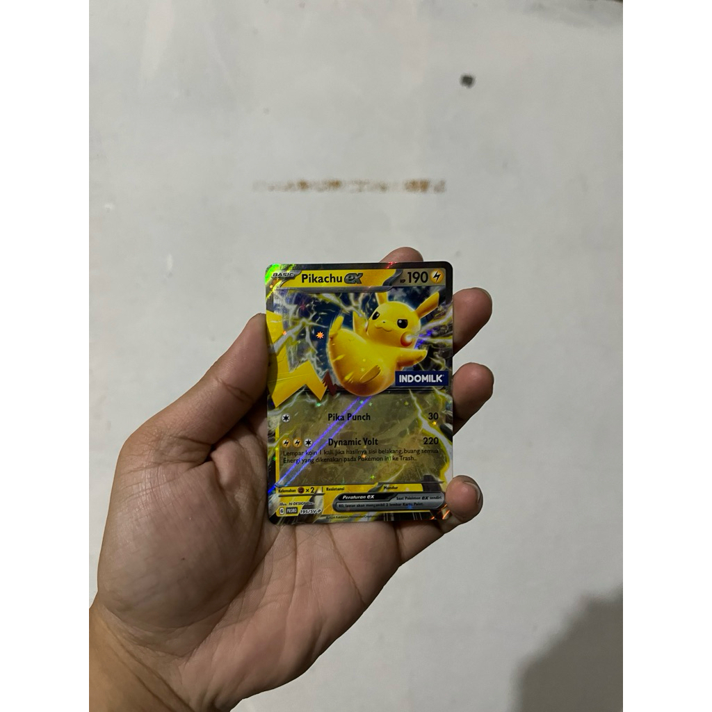 Kartu Edisi spesial Pikachu indomilk x pokemon