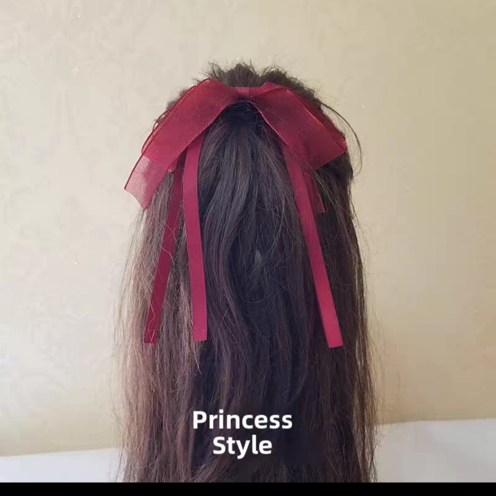 style vintage ribbon bow hair tie