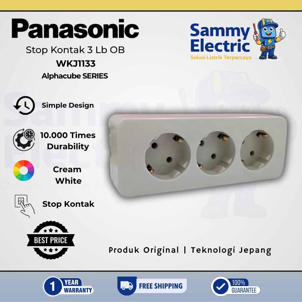Panasonic Stop Kontak OB 3 Lubang