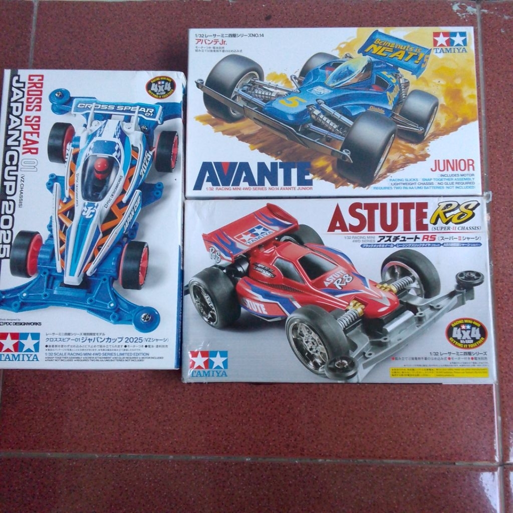PAKET ASTUTE RS AVANTE CROSS SPEAR JAPAN CUP TAMIYA