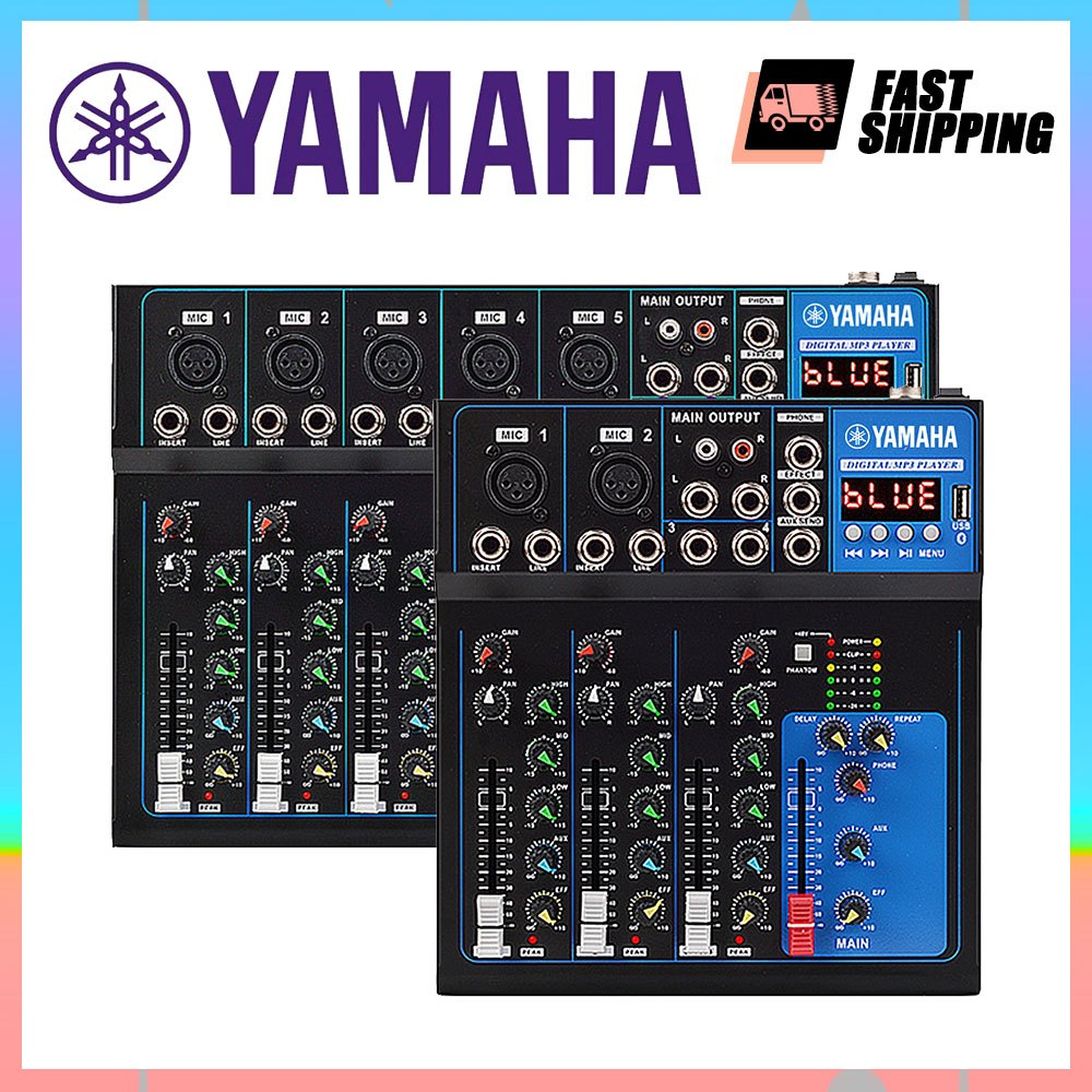 Yamaha MG04/MG07 Propesyonal Audio Mixer with equalizer 4/7 channel built-in EQ/recording function