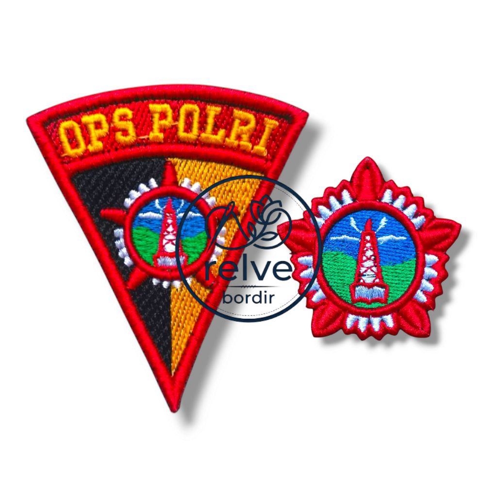 Bet Bordir Timbul OPS POLRI & RODA OPS POLRI 3D Atribut Polri Terbaru Kualitas Premium