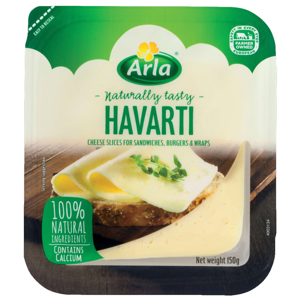 Arla Havarti Cheese Slice / Keju Potong 150 Gr