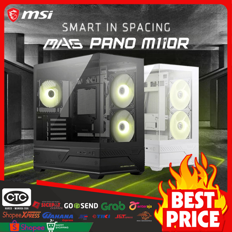 MSI MAG PANO M110R - CASING PC | MINI TOWER | Micro-ATX,Mini-ATX - GAMING PC CASE