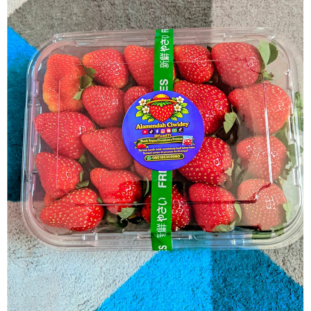 [FRESH] Buah Stroberi California Ciwidey Super Segar 1kg - Baru Petik Hari Ini - Strawberry Kalibret