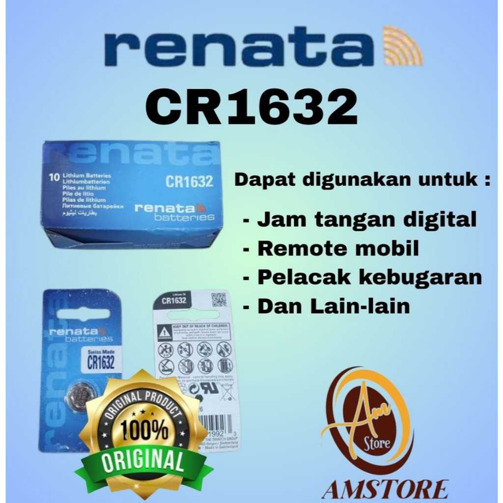 Renata1632 CR1632 Sony 1632 Sony CR1632 Baterai Renata Original