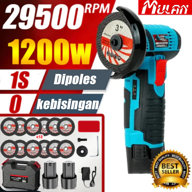 Makita Angle Grinder mini 1200W 16.8V 29500RPM Mesin Gerinda Tangan Gerinda Baterai Penggiling Sudut