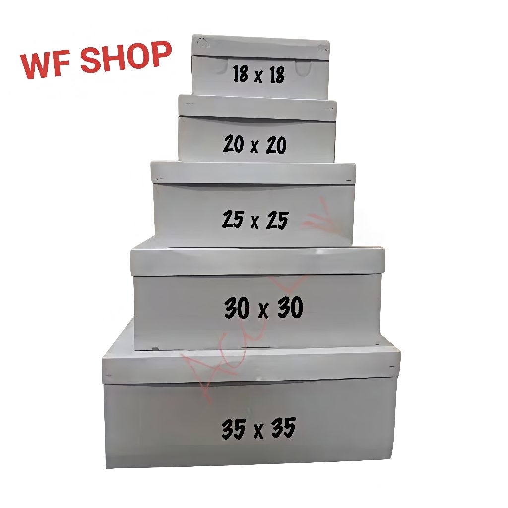 Kotak nasi / Nasi kotak/ Dus makanan Isi 50pcs / Dus Nasi TPS motif polos Ukuran 18 20 22 25