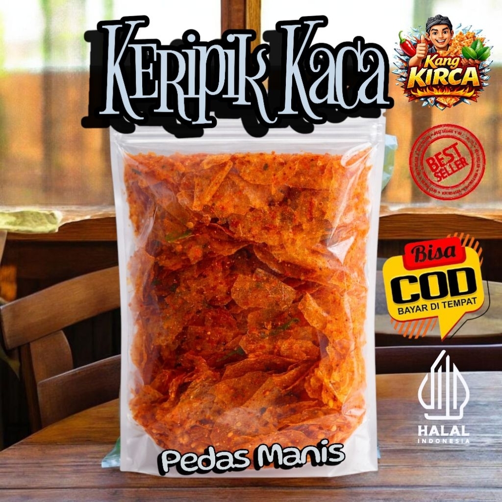 Keripik Kaca pedas manis 250 gram kang kirca