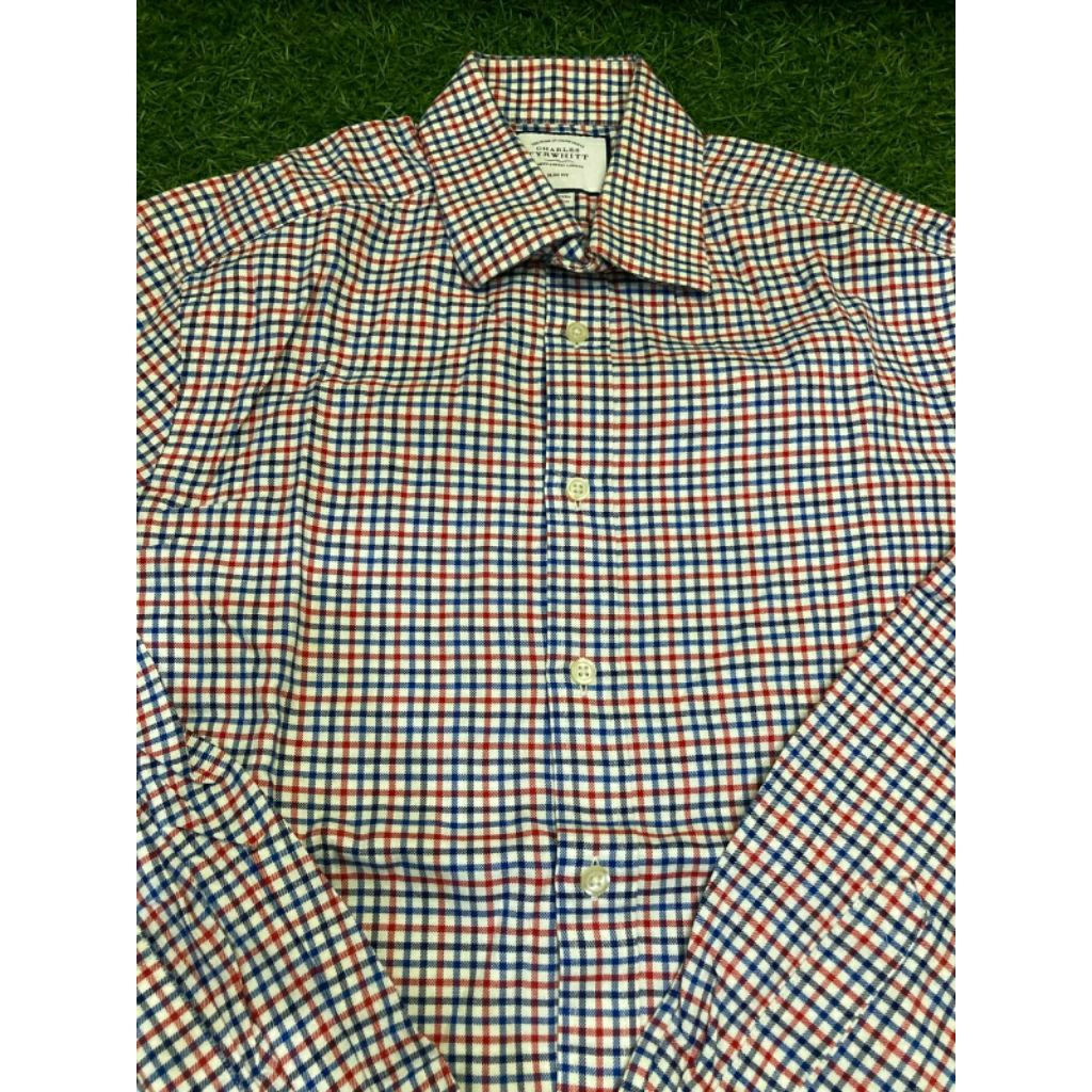 Kemeja Flanel Pria Lengan Panjang Charles Tyrwhitt shirt