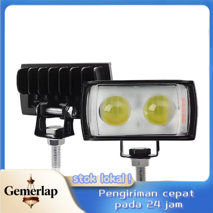 Tembak Lampu 2 mata Lampu LED Mobil Persegi Panjang