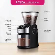 BOLDe Coffee Grinder Otomatis / Mesin Giling Kopi Elektrik / Burr Grinder Adjustable / Penggiling Ko