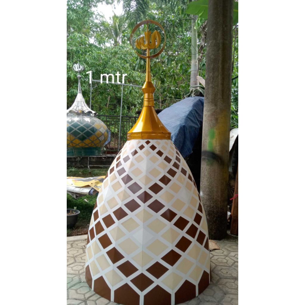 Kubah Masjid/Musholla galvalum dekoratif ukuran tapak bawah 100 cm