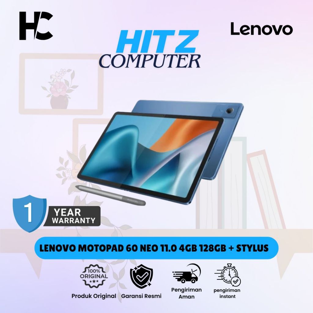 LENOVO MOTOPAD 60 NEO 11.0 4GB 128GB MALIBU BLUE + STYLUS PEN | TABLET LENOVO | GARANSI RESMI