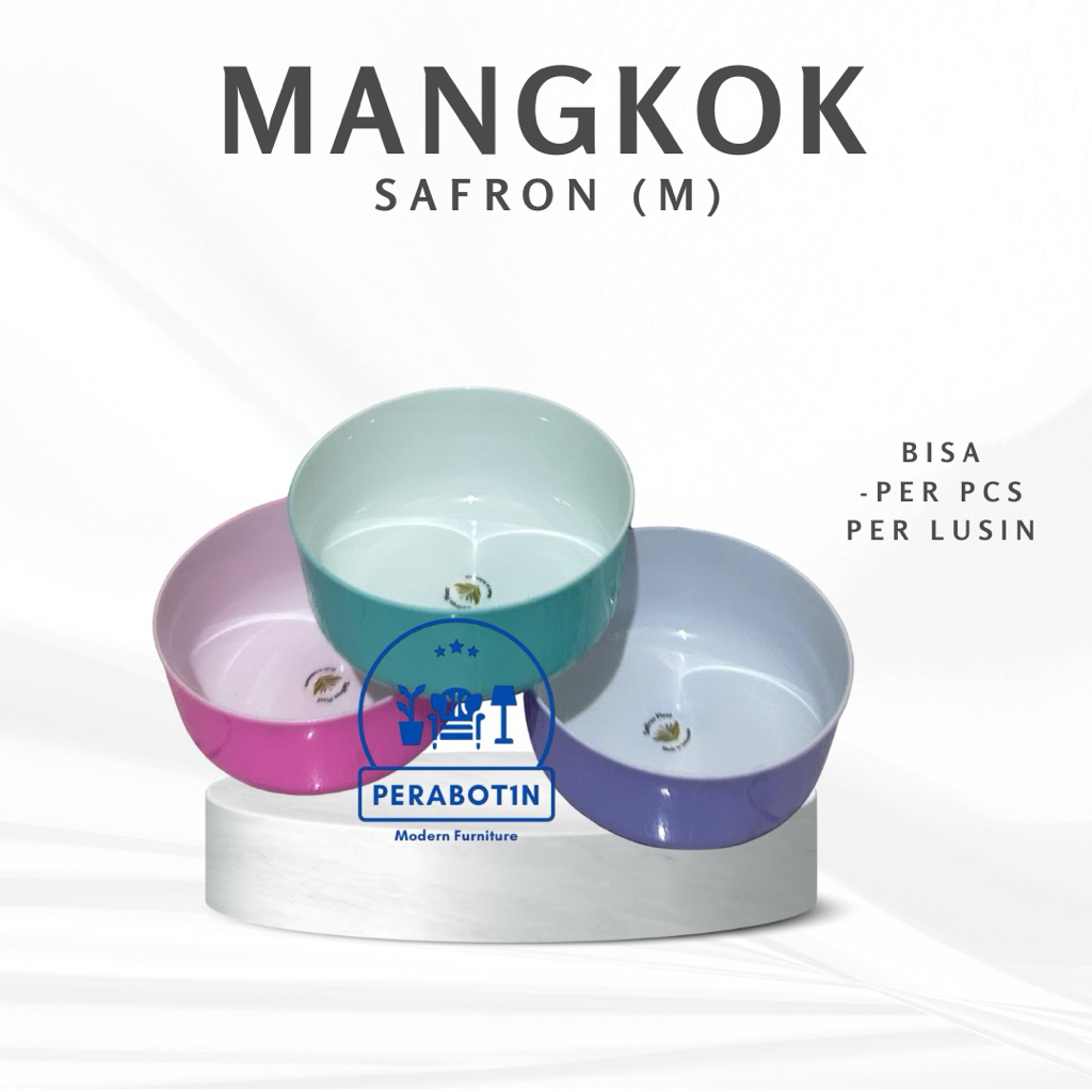 Mangkuk Bulat Plastik Saffron Plast Mangkok Makan Warna Cantik Tempat Sajian Makanan PP5 Warna