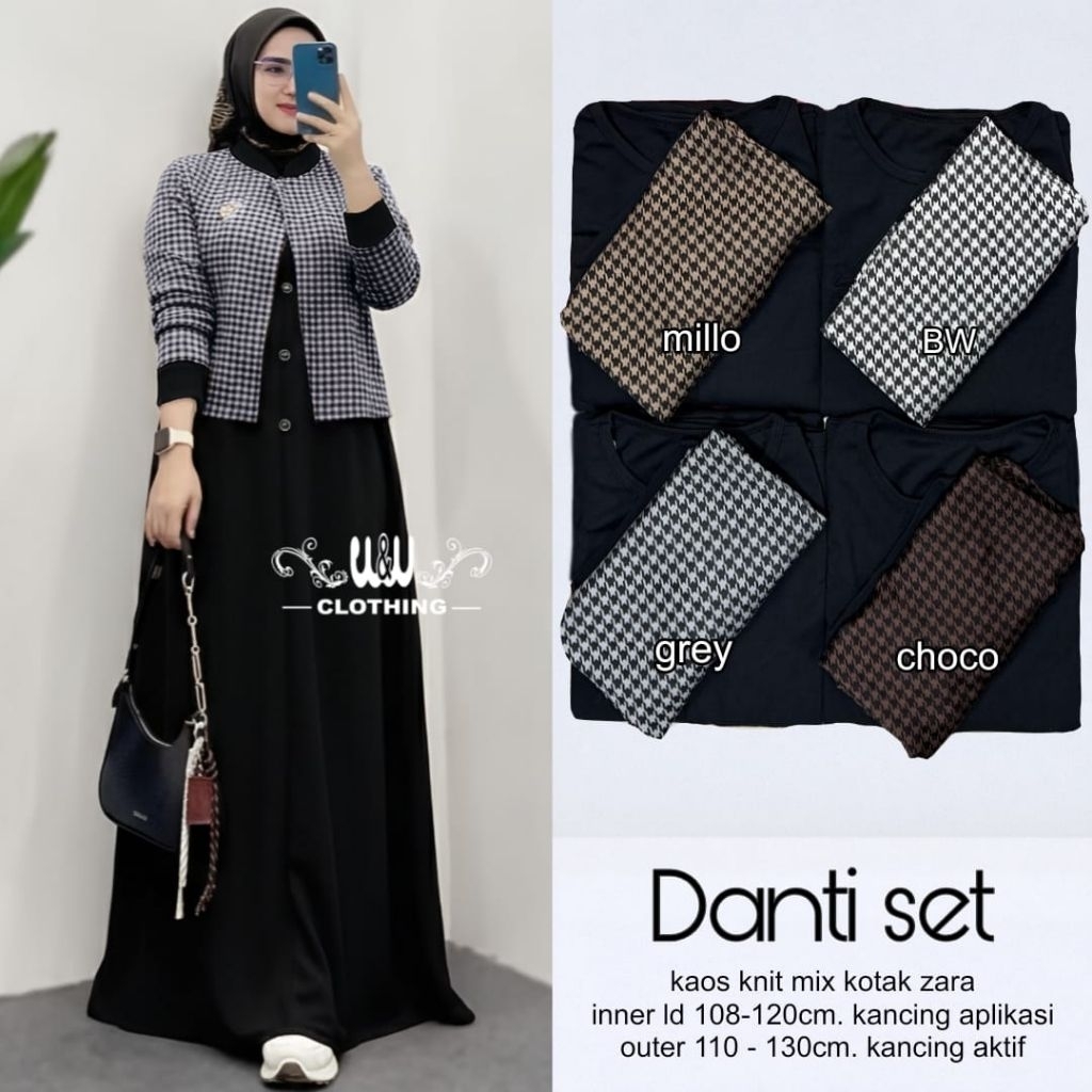 WW -Danti Setelan Wanita Kaos Knit X Kota Zara • Inner Kancing Aplikasi • Outer Kancing Aktif
