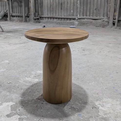 Meja Bundar Kecil - Meja Kecil Bundar - Stool Bundar Kayu Solid
