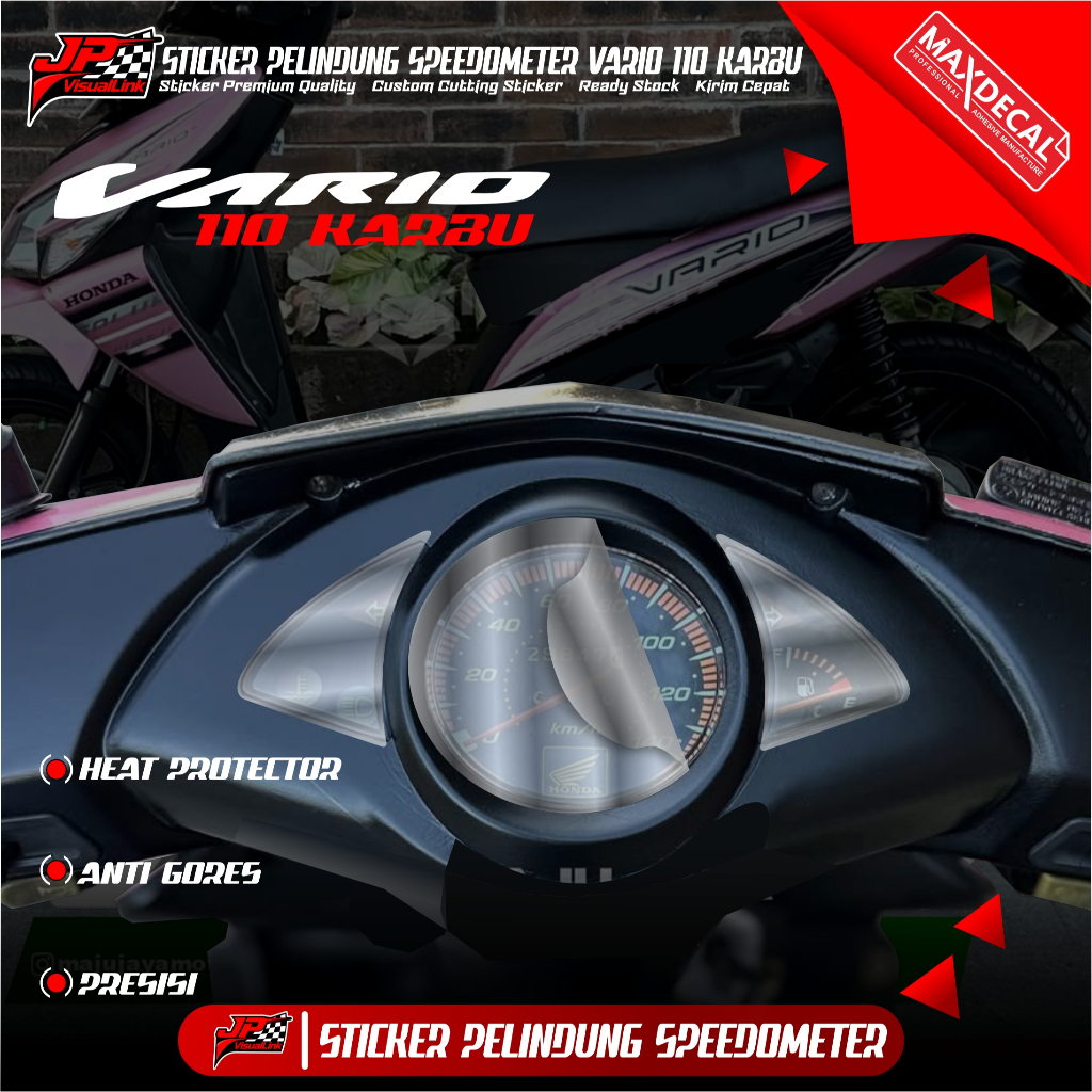 Sticker Pelindung Speedometer Vario 110 Karbu Cutting Sticker Premium VPF Maxdecal Anti Gores