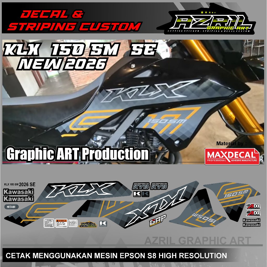 Striping KLX 150 cc  SM new 2026 KLX SM
