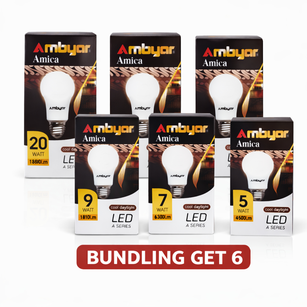 BUNDLING GET 6 (5–20 WATT) - LAMPU LED AMBYAR AMICA