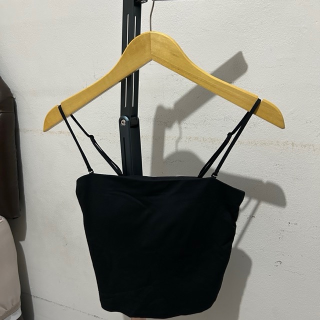 Preloved Uniqlo Cotton Crop Bra Tube Black (S)