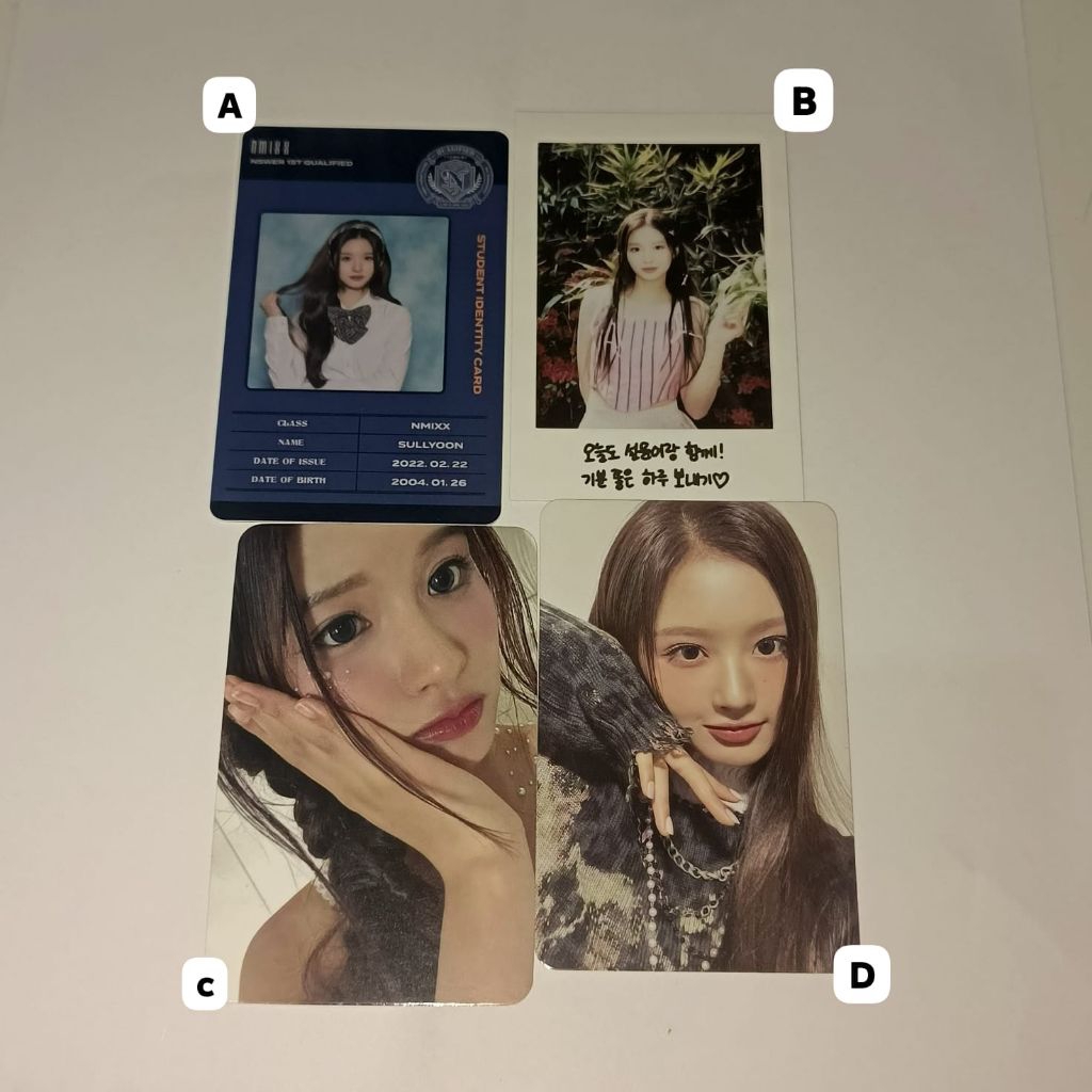 Official Photocard PC Polaroid Sullyoon Nmixx A midnight summer nmixx's dream, Nmixx expergo makesta