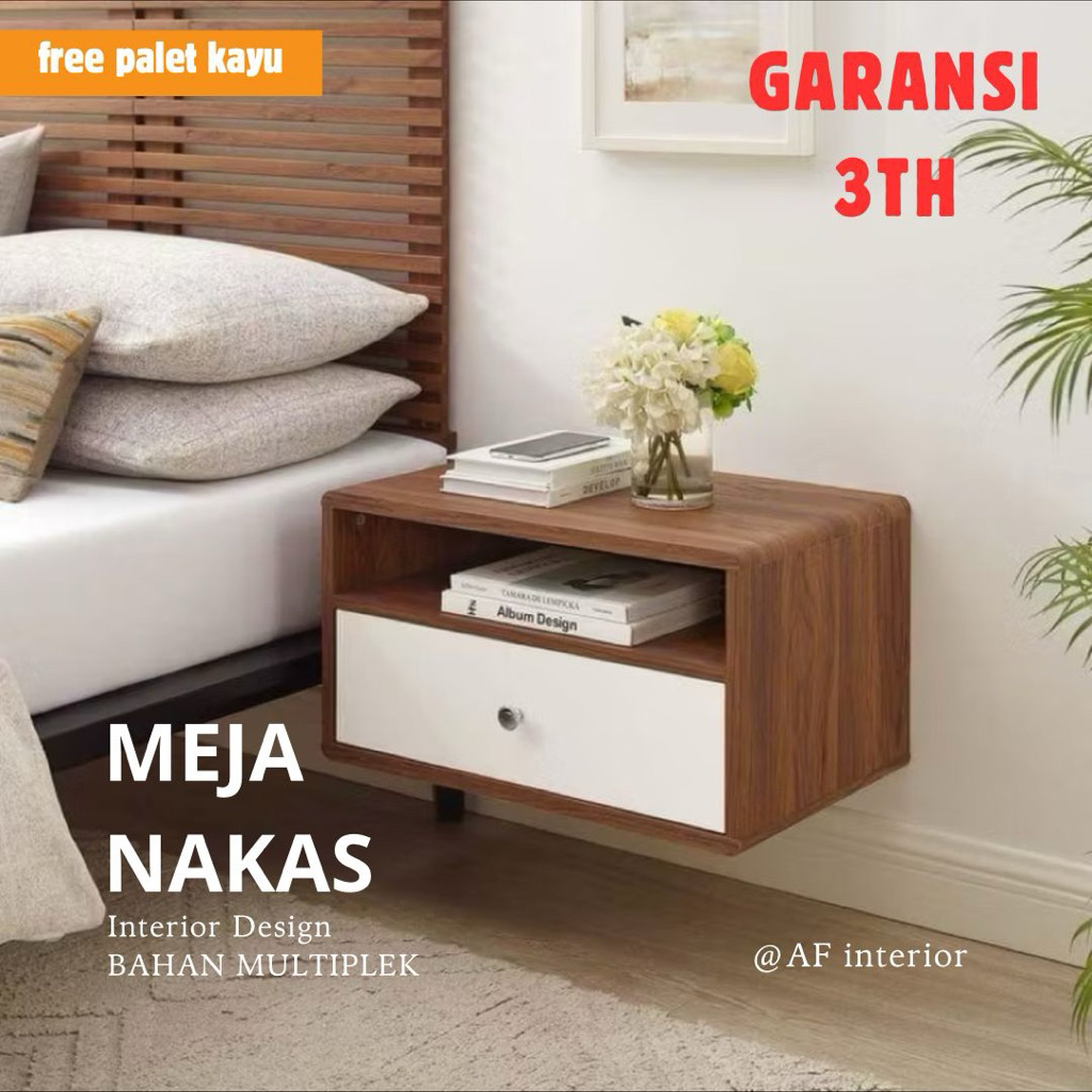 AF17 Meja nakas Meja nakas kecil Meja nakas gantung Meja nakas tempat tidur Meja nakas minimalis