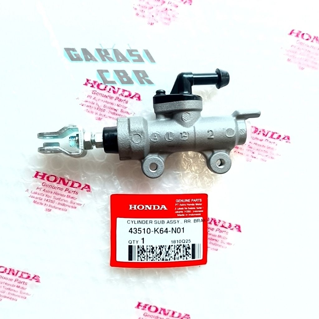 43510K64N01 - Cylinder Sub Assy RR Brake CBR 250RR - Master Rem Belakang CBR 250RR