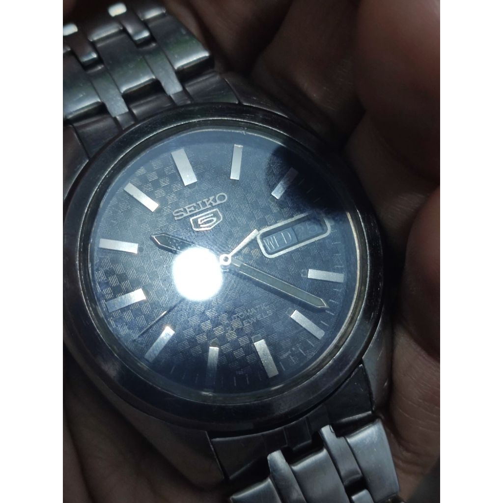 seiko 5 automatic 7s26 black dial catur