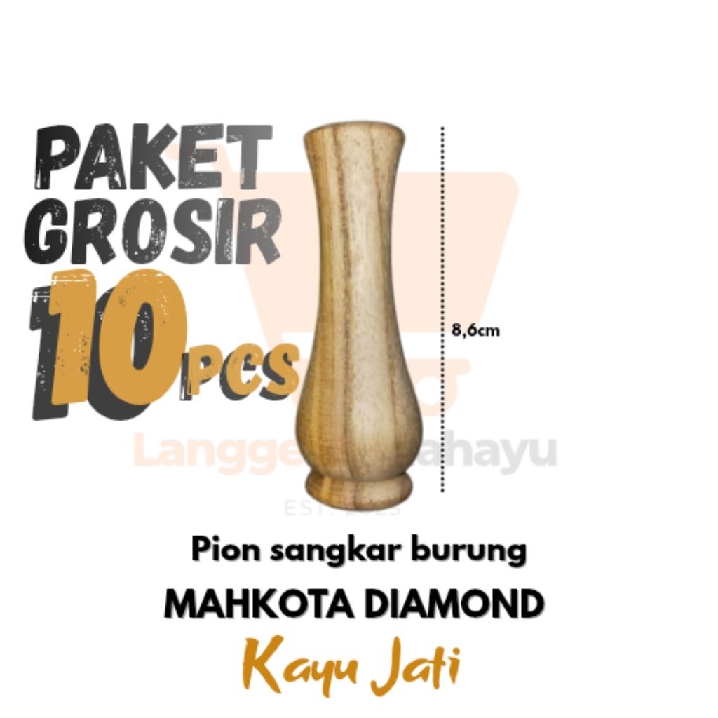 Pion Sangkar Burung kayu jati mentahan